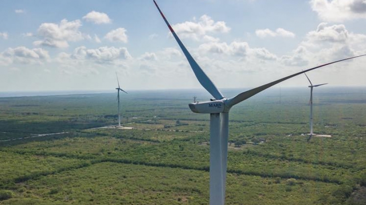 Wind farm in Dzilam Bravo, Mexico