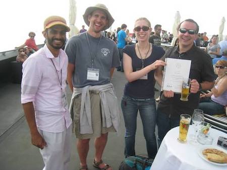 A. J. Kumar at Lindau 2013 with fellow attendees