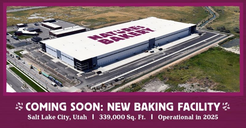 Aerial view of the Nature's Bakery facility in Salt Lake City, Utah