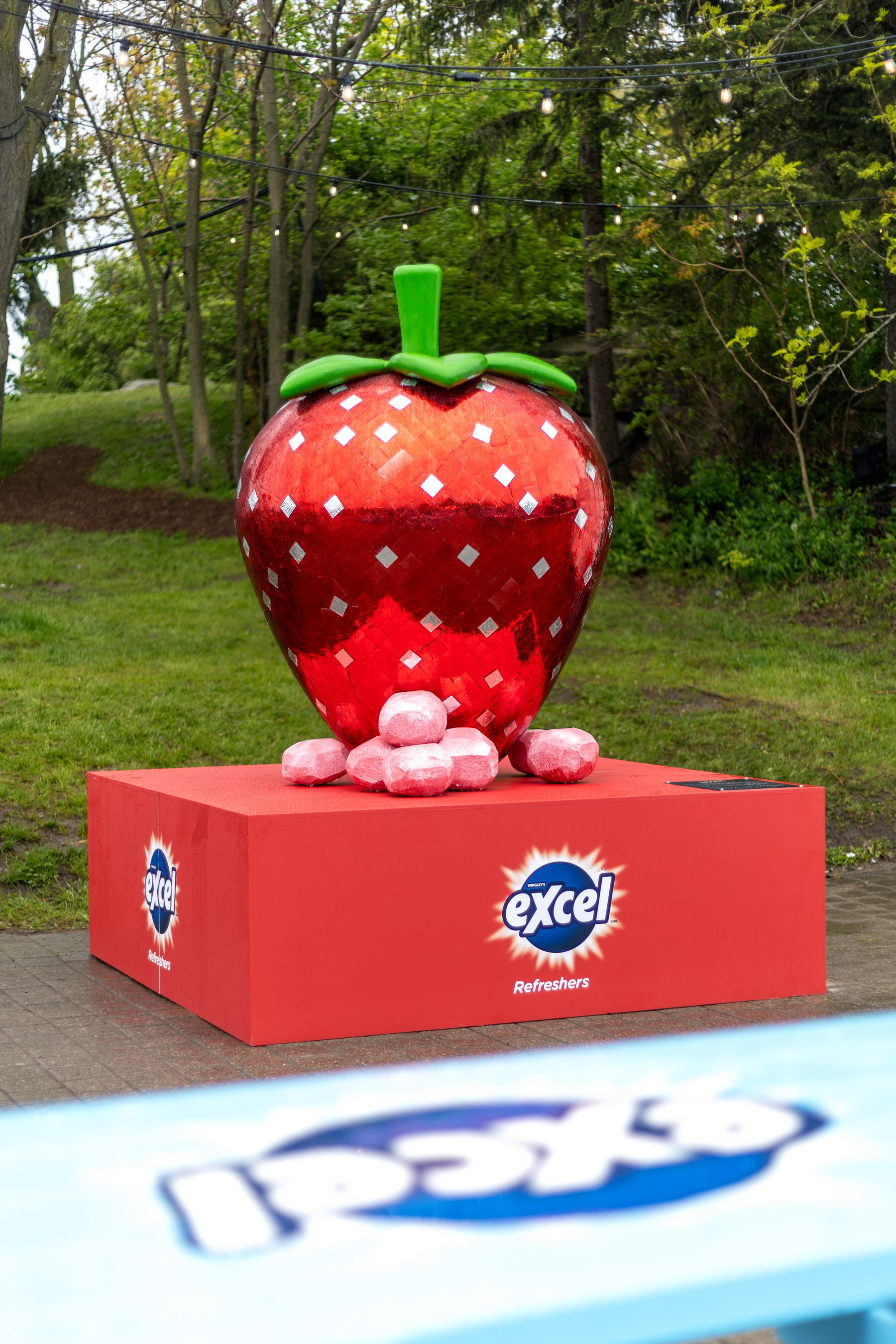 Disco strawberry by Ontario artist Briony Douglas