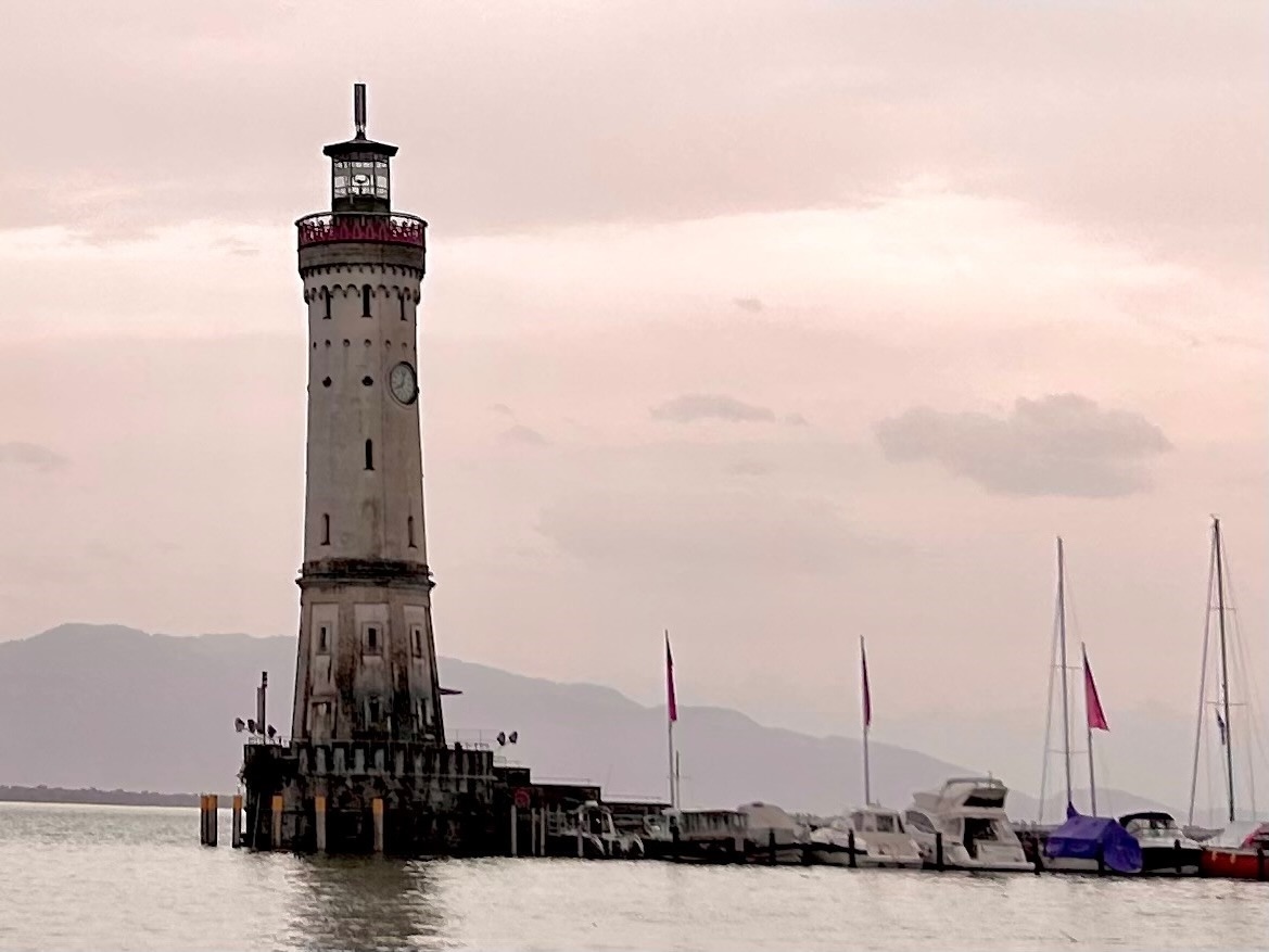 The Lindau Lighthouse on the banks of Lake Constance