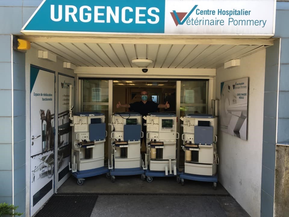 Donated ventilators from a pet hospital to help human patients fight against coronavirus.
