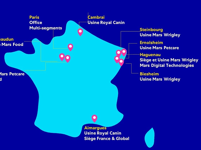Mars in France map