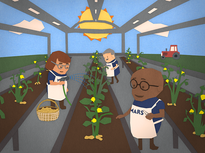Mars Peanut Story Illustration