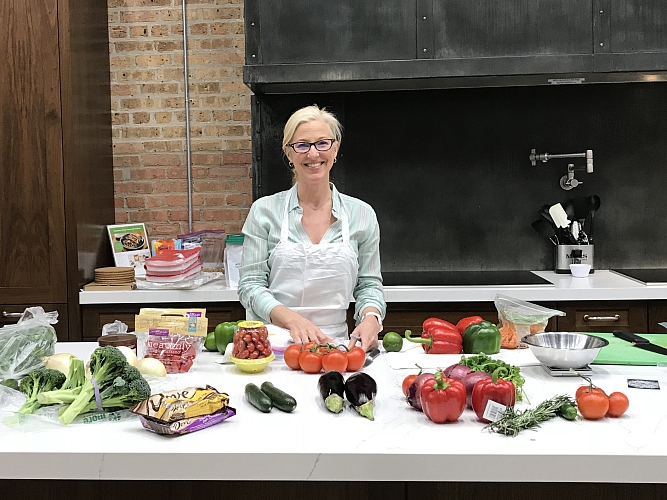 Janet Armstrong in the kitchen