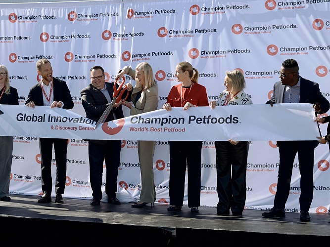 Champion Petfoods unveils its $32M CAD Global Innovation Center in Acheson, Alberta.