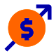 Increasing income icon