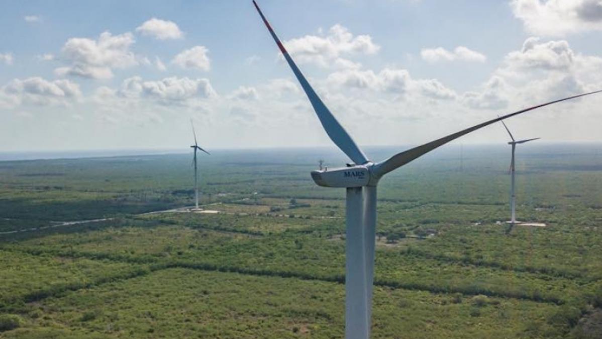 Wind farm in Dzilam Bravo, Mexico
