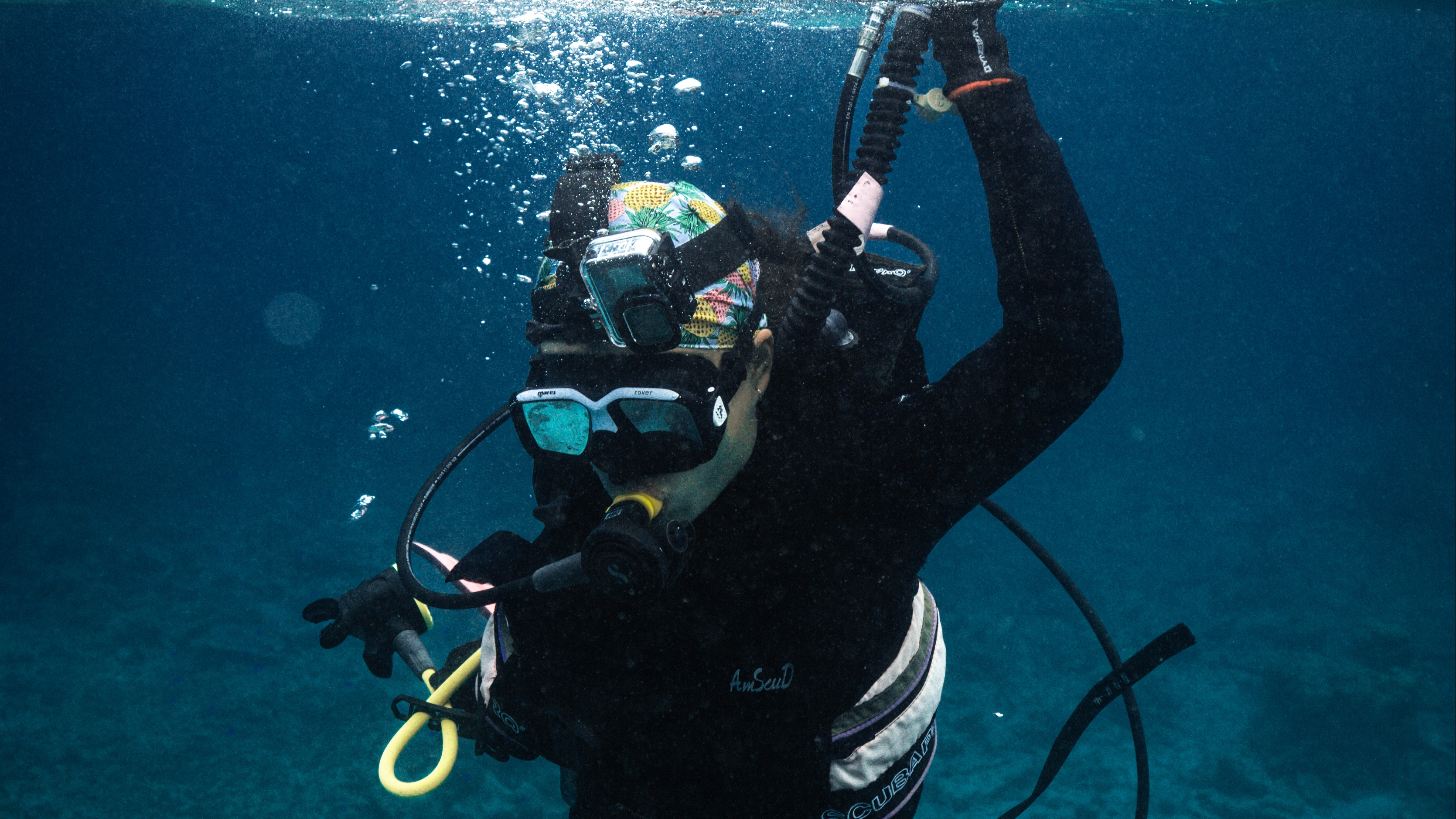 A diver underwater at the Big Build