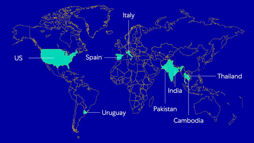 Map showing the footprint of Raising Rice Right