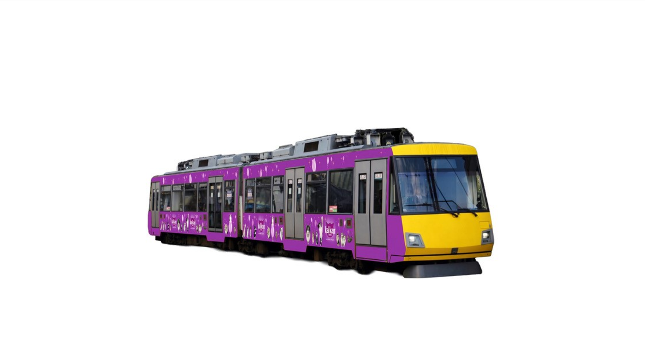 にゃん連絡 日常の風景の中を「愛猫が駆け抜ける」特別ラッピング電車 カルカン