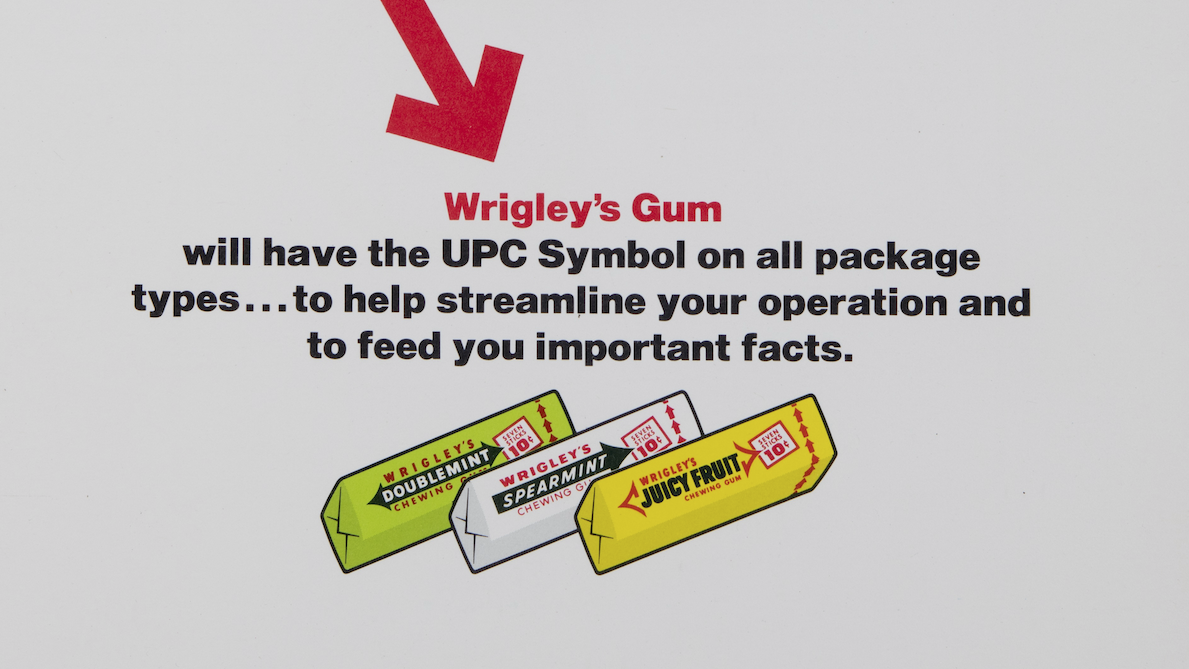 Juicy Fruit UPC code.