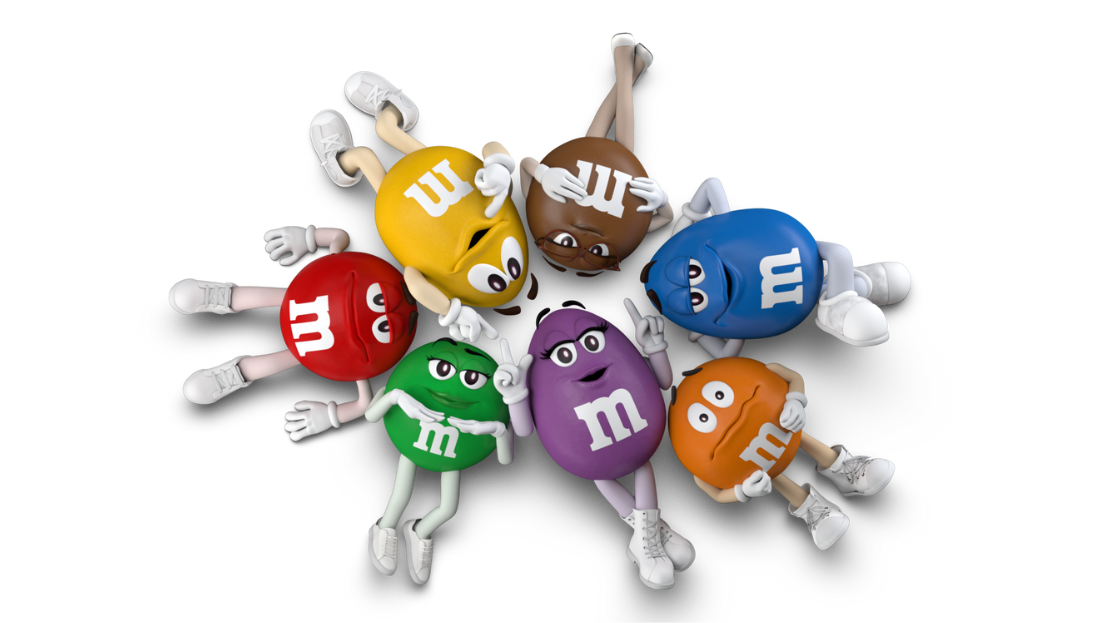 The new cast of M&M'S including Purple
