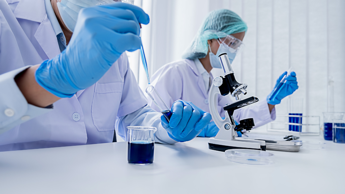 Scientists working in a lab
