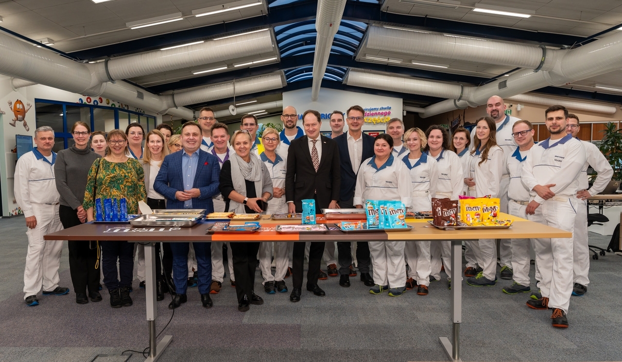 Mark Brzeziński, ambasador Stanów Zjednoczonych w Polsce odwiedził kompleks fabryczny firmy Mars