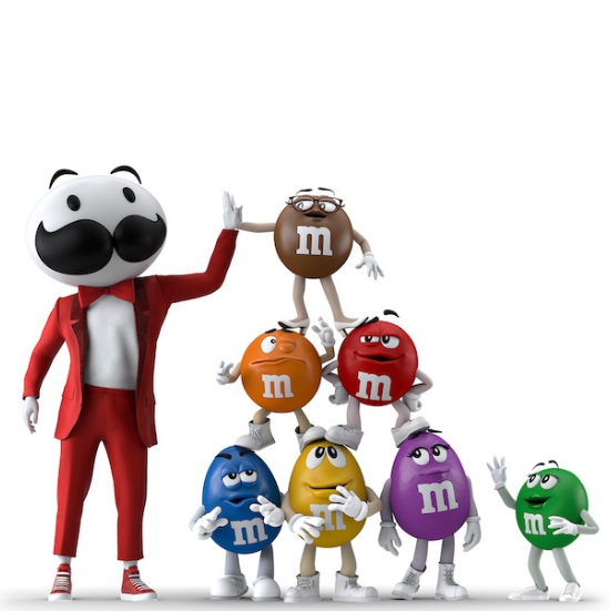 Pringles and M&M'S characters