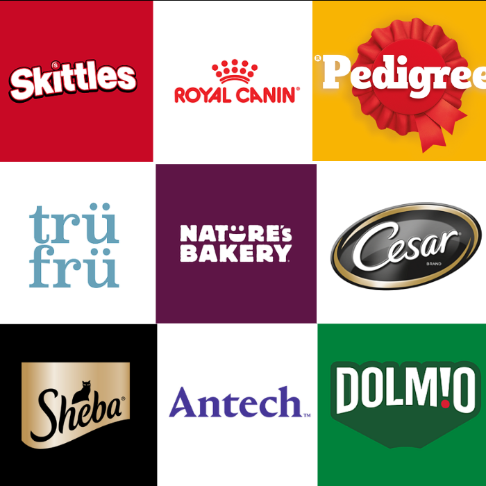 Collage of Mars brand logos