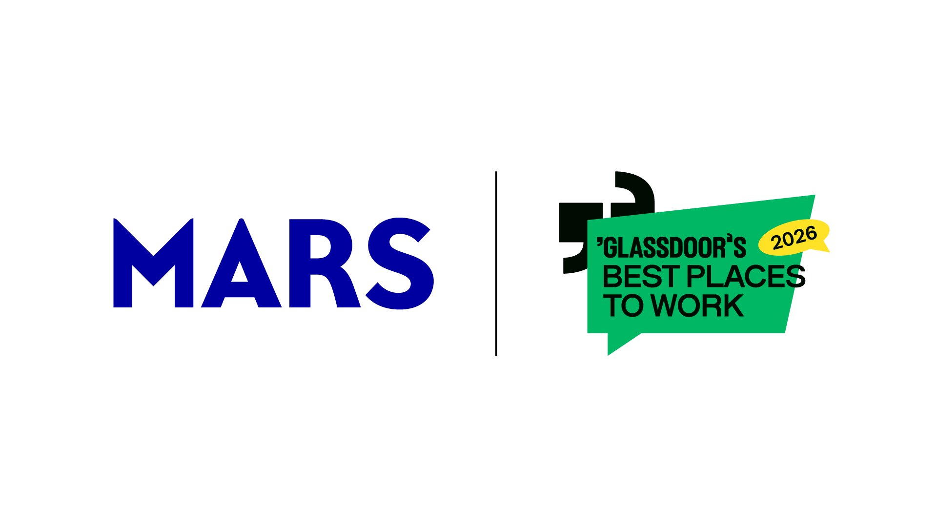 Mars and Glassdoor's Best Places to Work logos