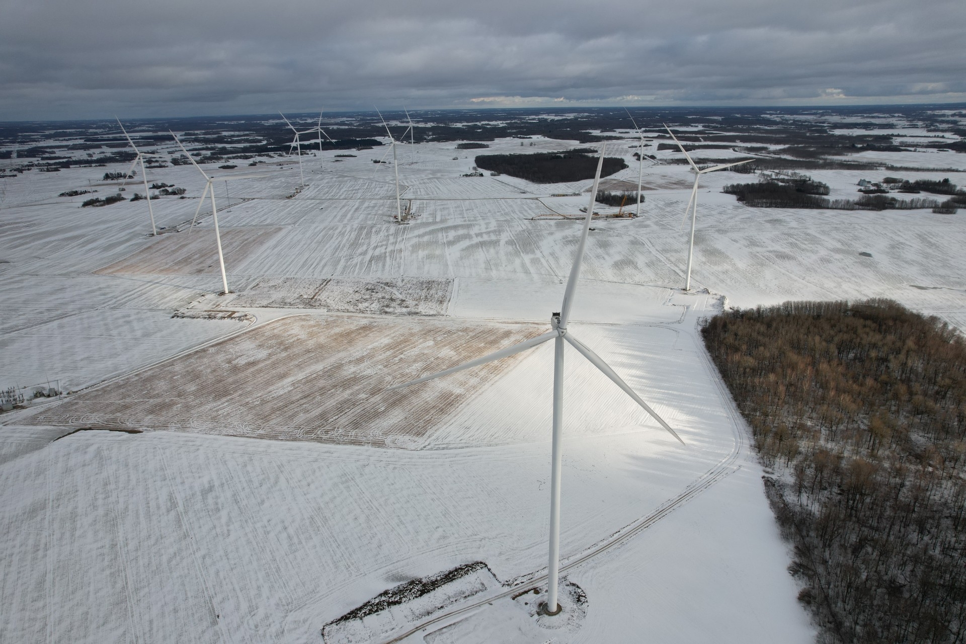 A wind farm in Anyksciai, Lithuania.