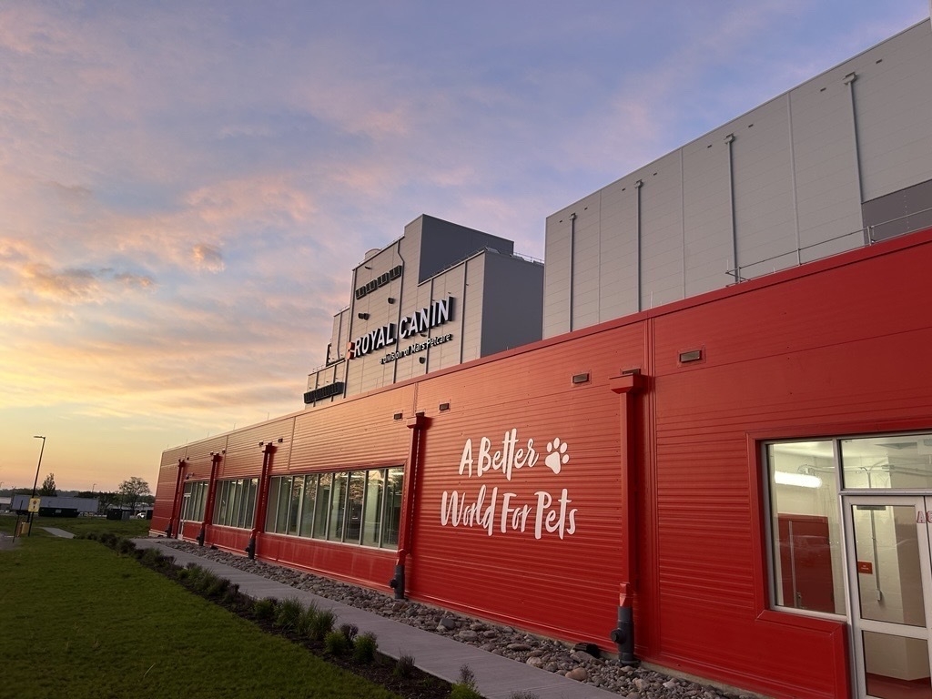 Exterior shot of Royal Canin Ohio factory