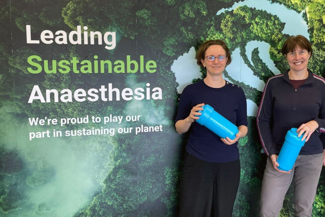 Dr. West visiting the SageTech offices in Paignton