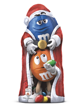 M&M’s® Hollow Shape Santa: Blue Gramatura: 100g