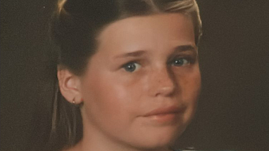 Amanda Davies as a young girl
