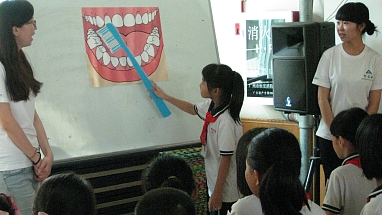 A child participates in Save the Children's School Health & Nutrition program