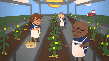 Mars Peanut Story Illustration