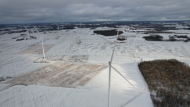 A wind farm in Anyksciai, Lithuania.