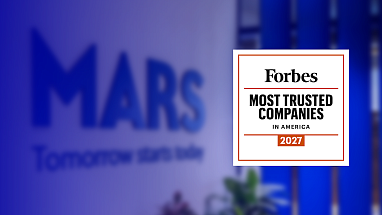 Mars and Forbes Most Trusted Companies logos.