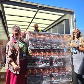 Unloading a shipment of Mars Food™ products