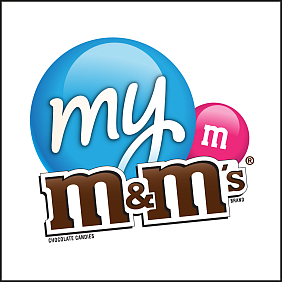 Brand logo for Mars Wrigley custom My M&M’S Chocolate candies.
