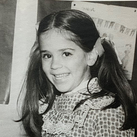 Silvia Pereira as a young girl