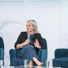 Emma Reynolds speaking at Reuters Transform Food & Agriculture USA