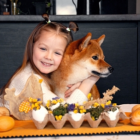 Pies przy wielkanocnym stole