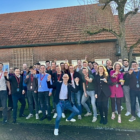 Friesland Campina Young Farmers group pic outside the Farmhouse