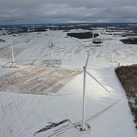 A wind farm in Anyksciai, Lithuania.