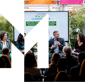 Claus Aagaard speaking on a panel at Climate Week 2022 