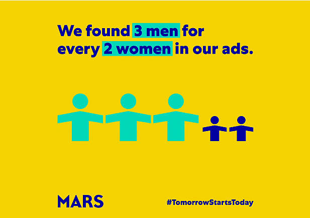 We found 3 men for every 2 women in our ads